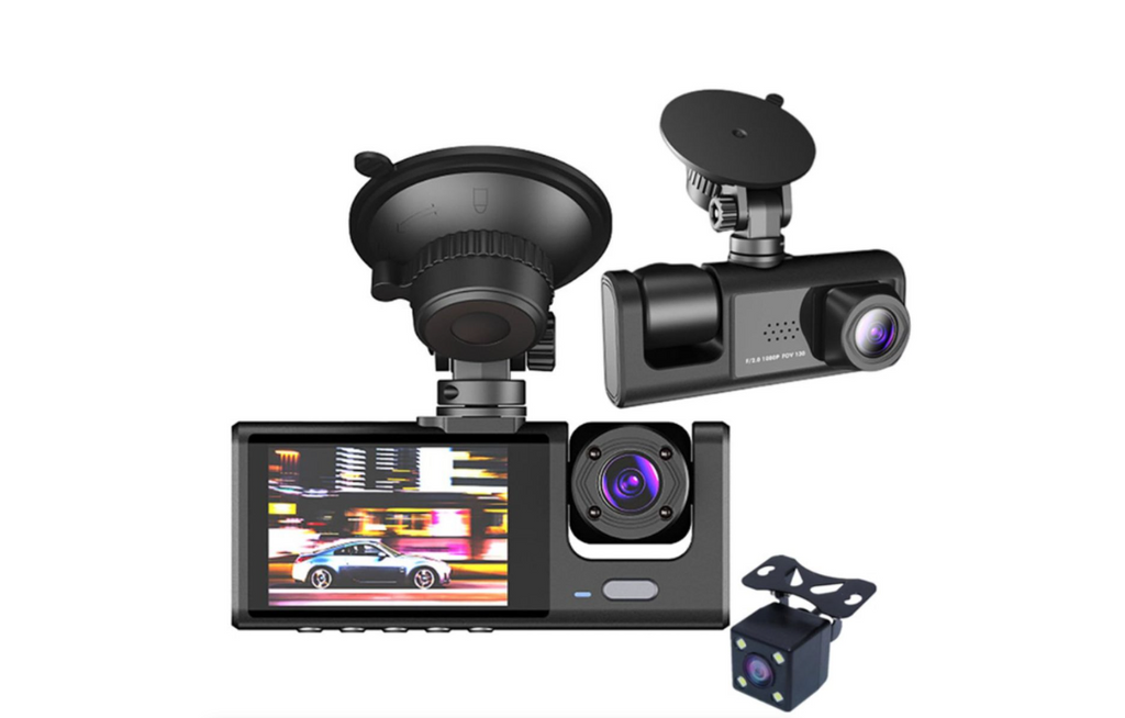 3 Channel HD 1080P 1080P Video Recorder Dashcam DVR Black Box