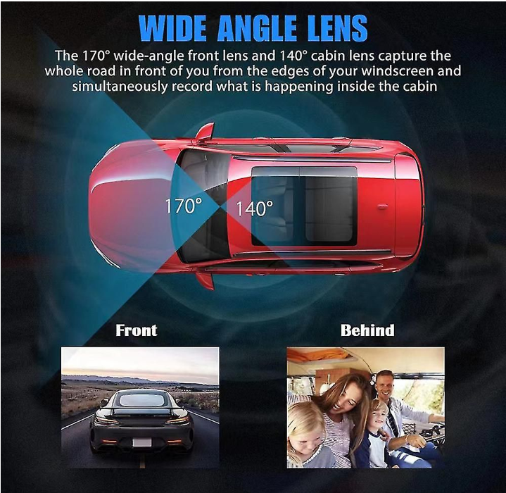 3 Channel HD 1080P 1080P Video Recorder Dashcam DVR Black Box