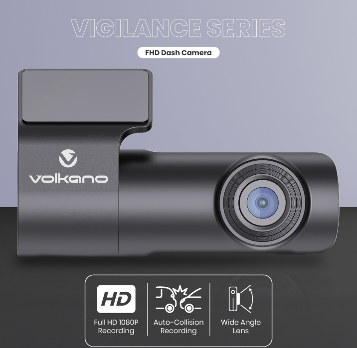 Volkano Vigilance Series FHD Dash Cam - 1080p Full HD Recording Volkano